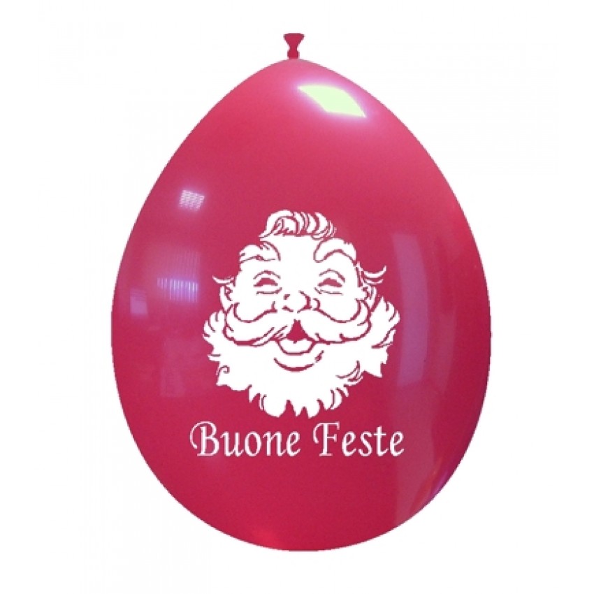 Palloncini Decorati 10" Babbo Buone Feste