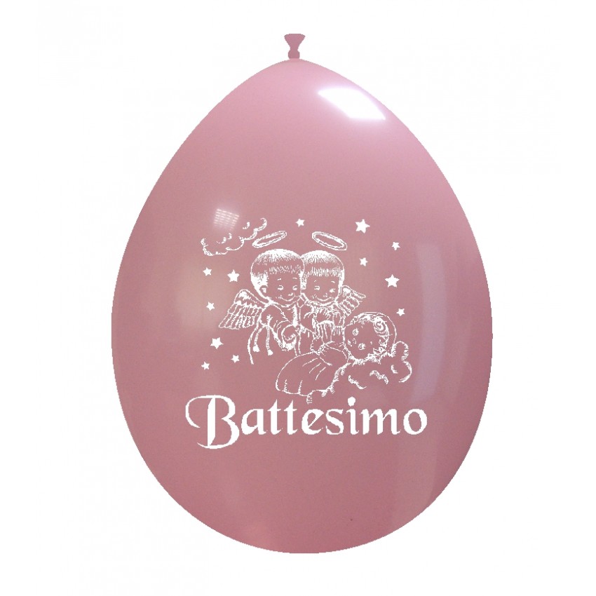 Palloncini Decorati 10" Battesimo Angeli