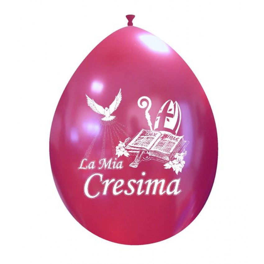 Palloncini Decorati 10" Cresima Metal