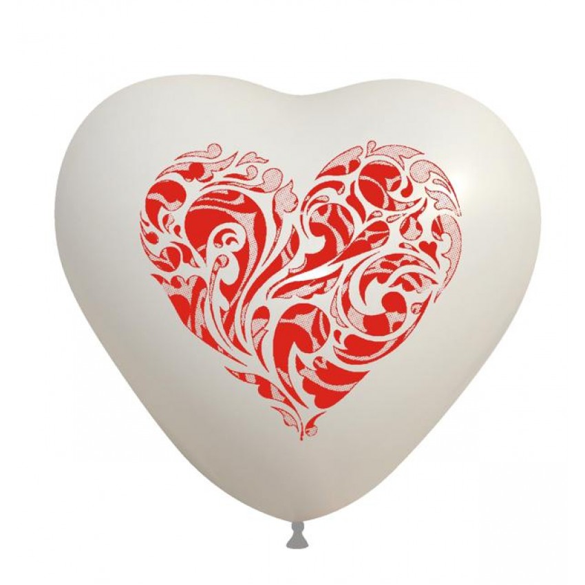 Palloncini Decorati 10" Cuore Elegante