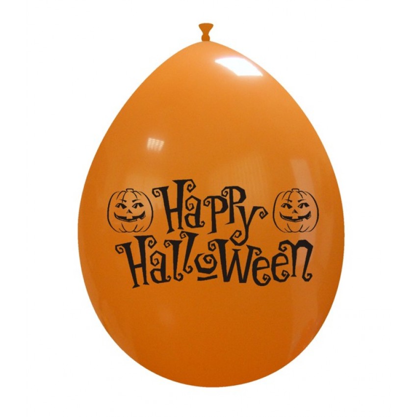 Palloncini Decorati 10" Halloween Zucche