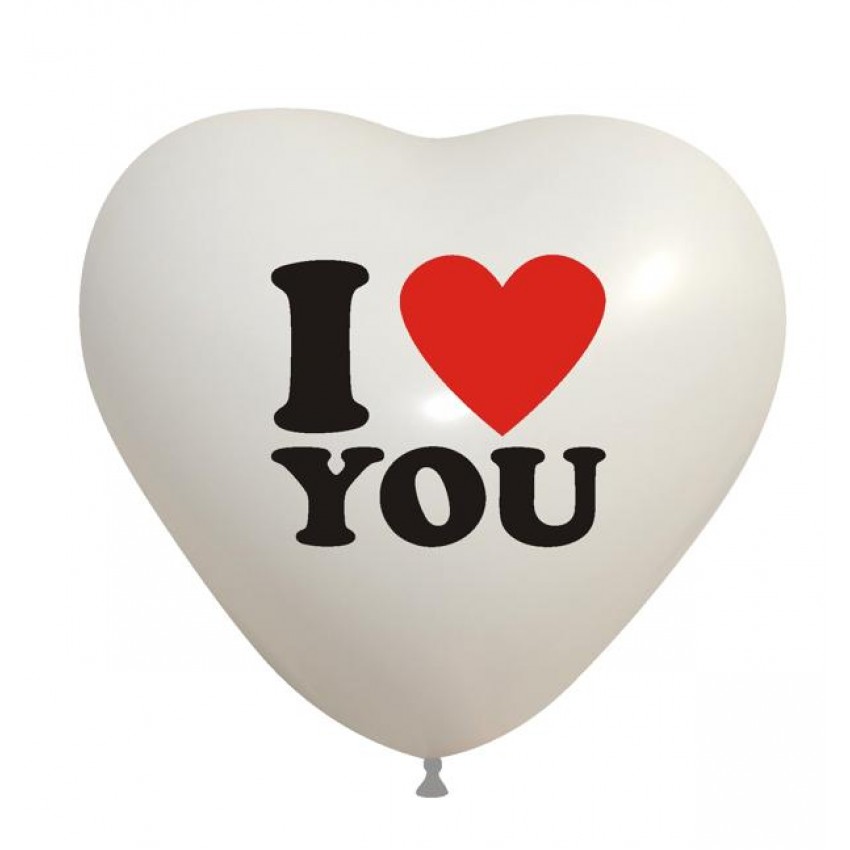 Palloncini Decorati 10" I Love You 2 Colori