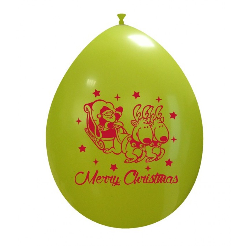 Palloncini Decorati 10" Slitta di Babbo Natale