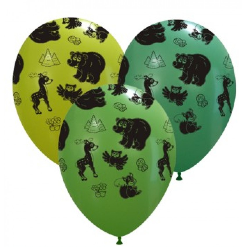 Palloncini Decorati 12" Animali - Foresta