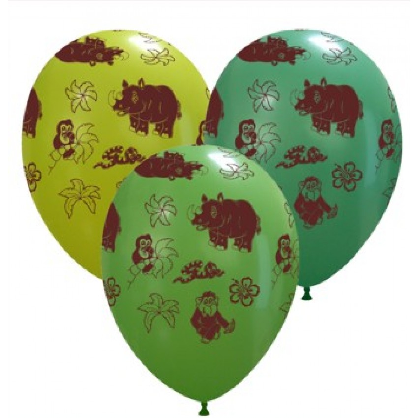 Palloncini Decorati 12" Animali - Giungla (globo)