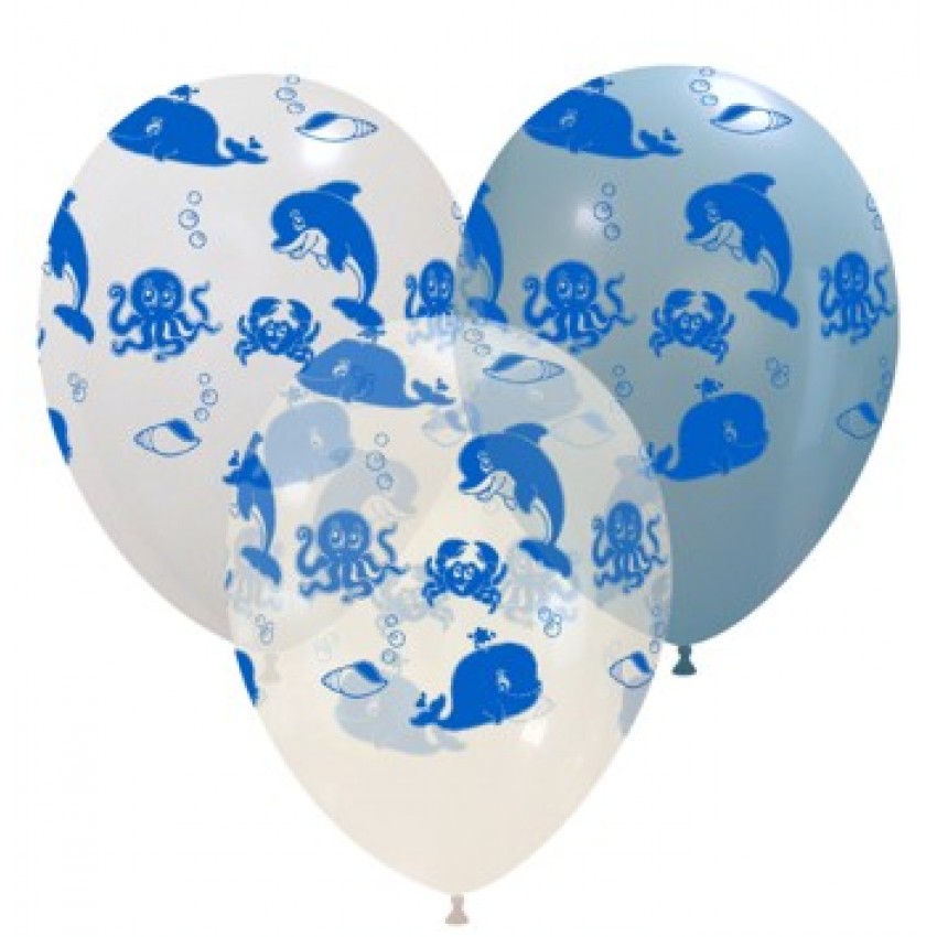 Palloncini Decorati 12" Animali - Oceano (globo)