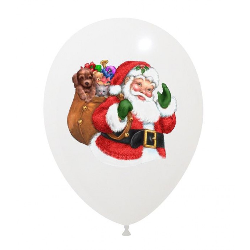 Palloncini Decorati 12" Babbo Natale - Full Color