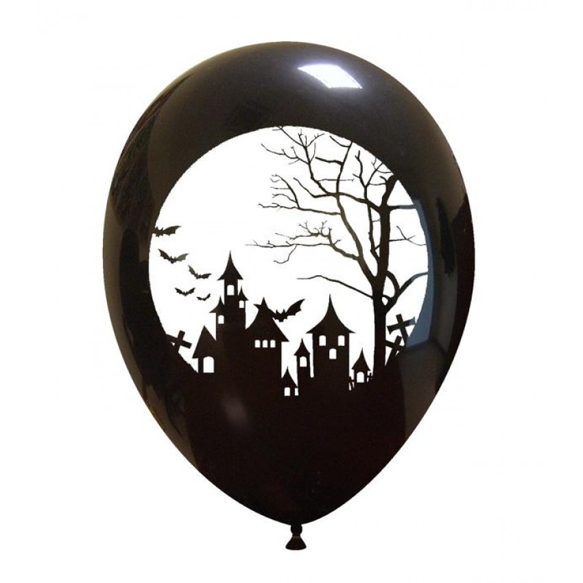 Palloncini Decorati 12" Casa Notte