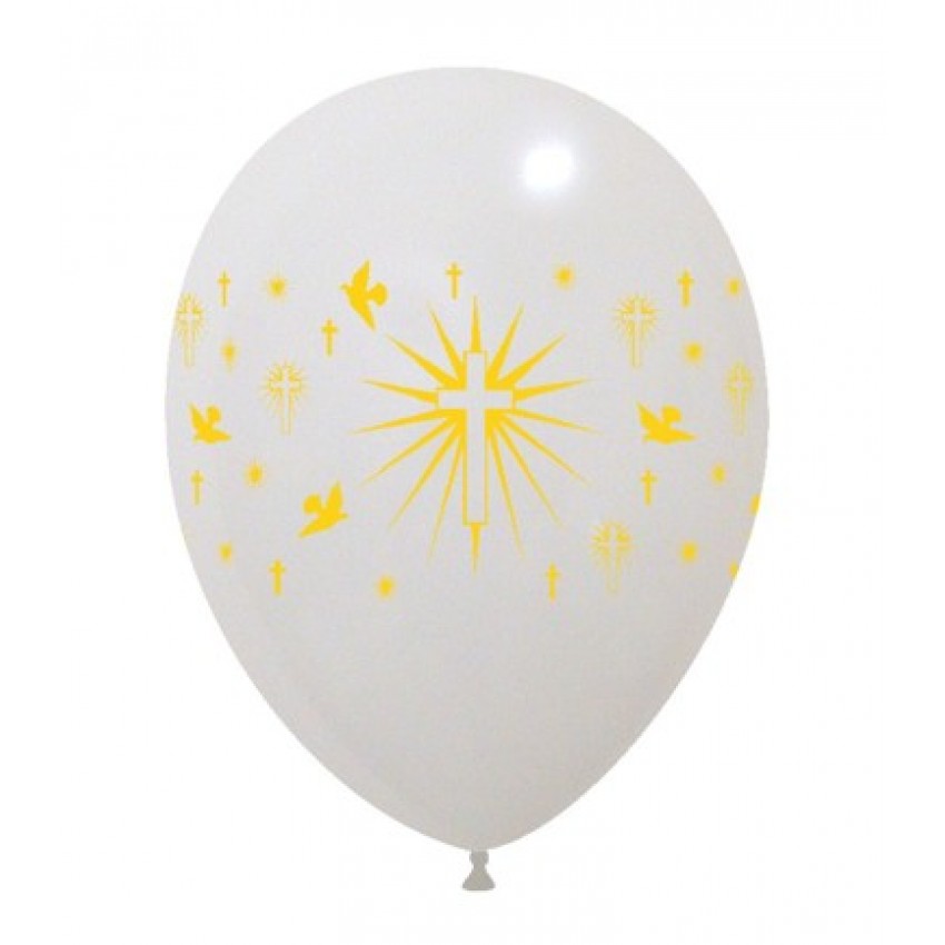 Palloncini Decorati 12" Comunione Croce