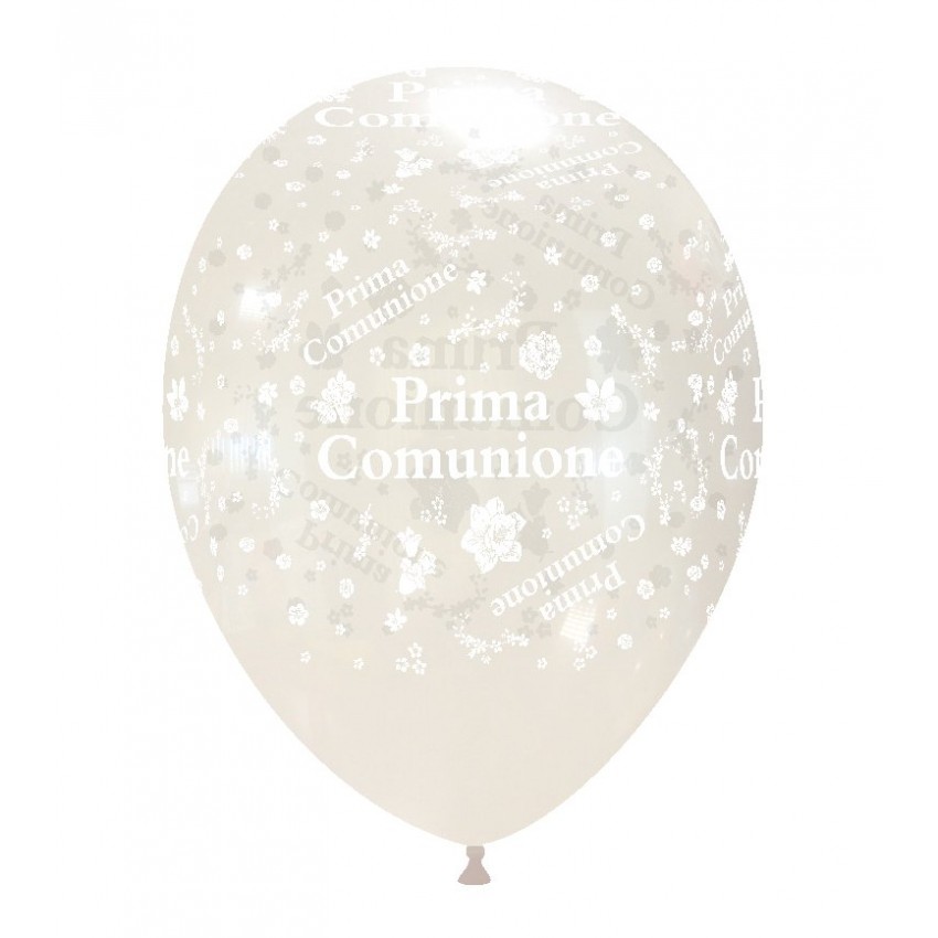 Palloncini Decorati 12" Comunione Trasparente