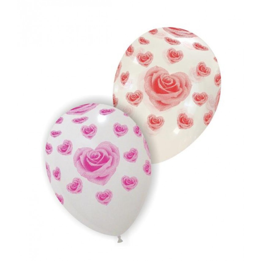 Palloncini Decorati 12" Cuori Rose