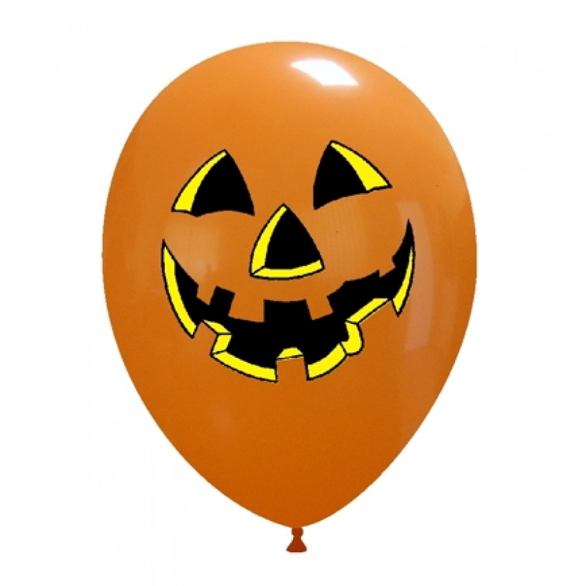 Palloncini Decorati 12" Faccia Zucca 2 Colori