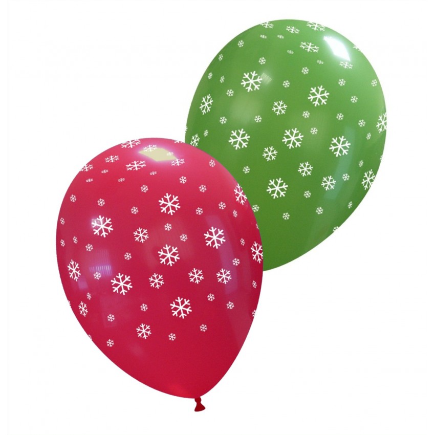 Palloncini Decorati 12" Fiocchi di Neve