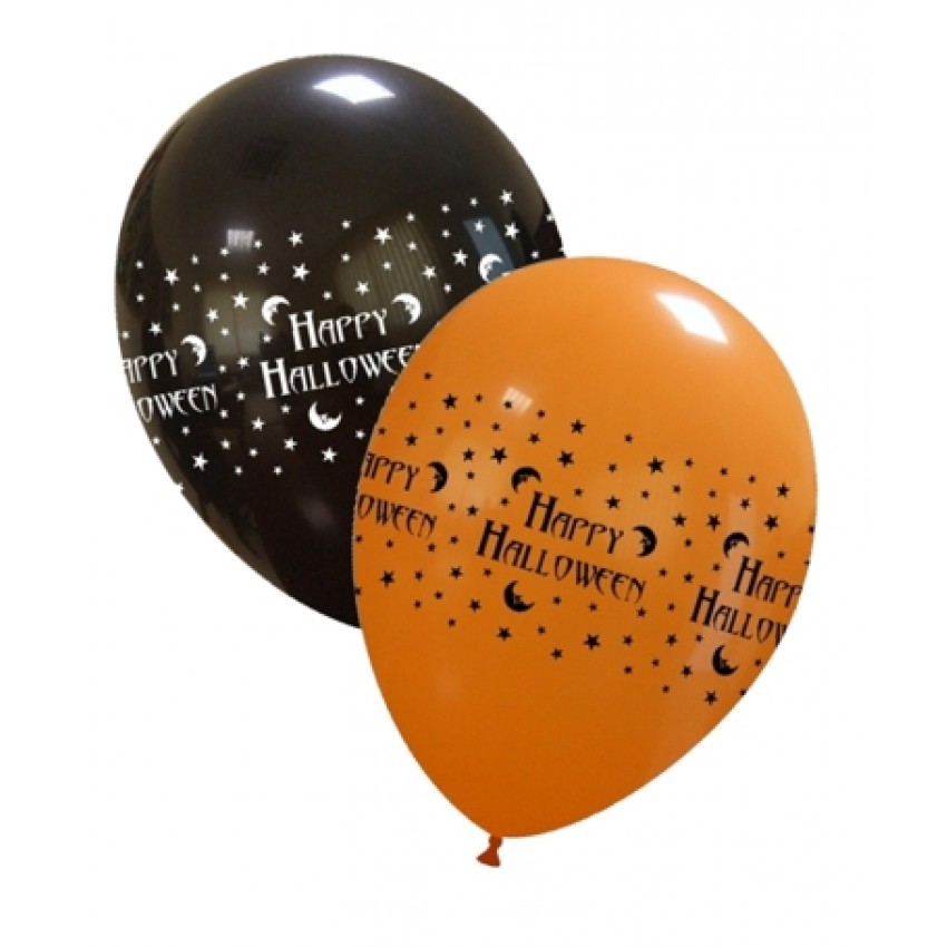 Palloncini Decorati 12" Happy Halloween