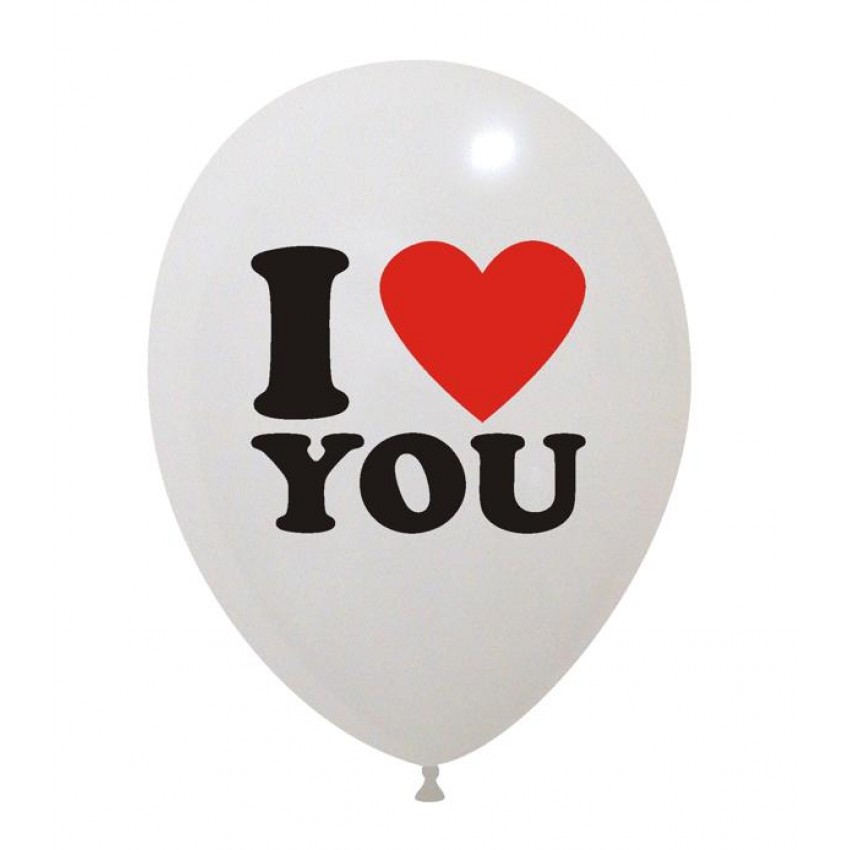 Palloncini Decorati 12" I Love You 2 Colori