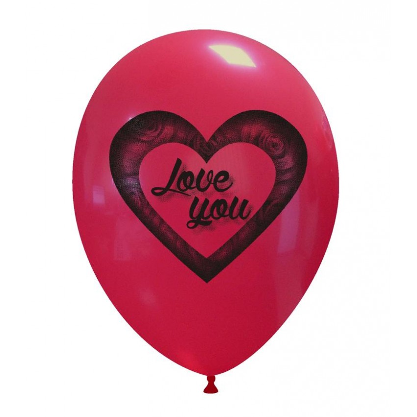 Palloncini Decorati 12" Love You Rose