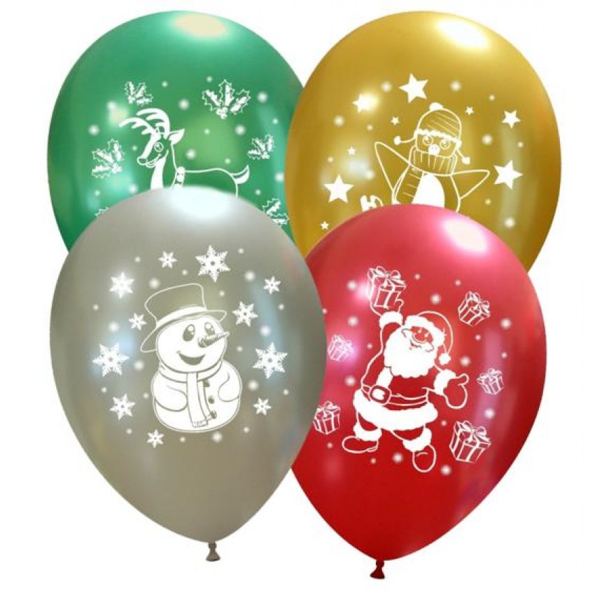 Palloncini Decorati 12" Natale Carino