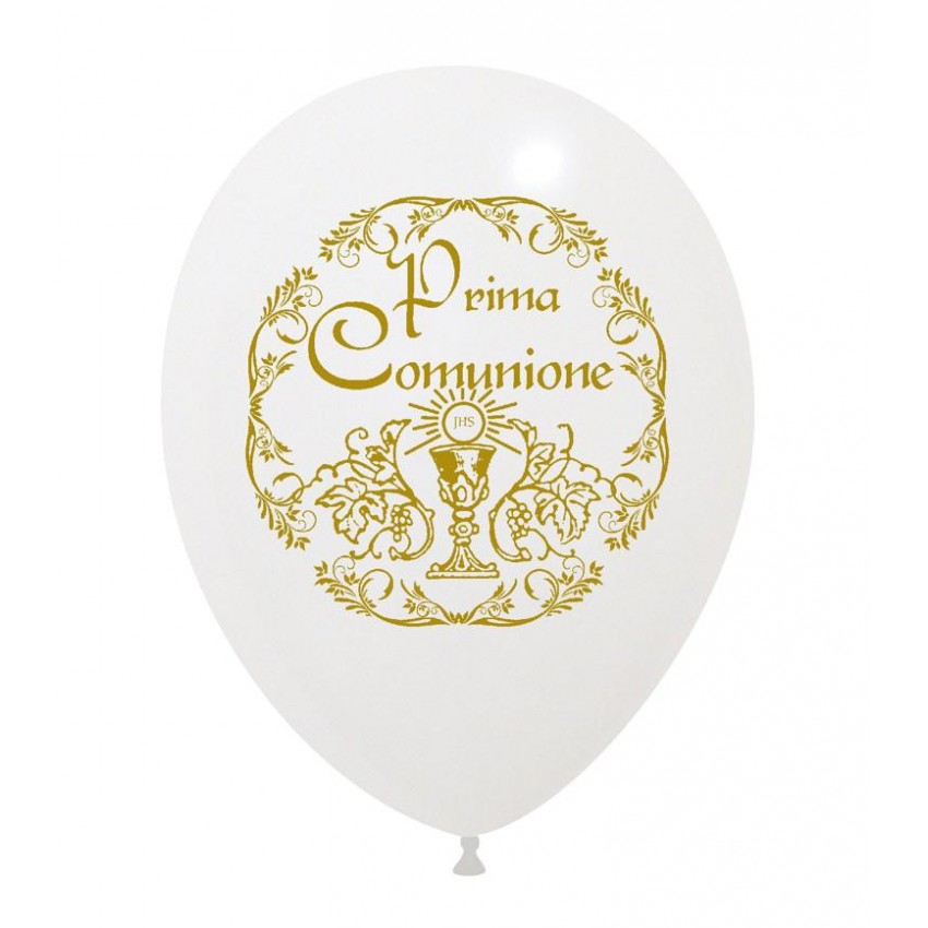 Palloncini Decorati 12" Prima Comunione Oro