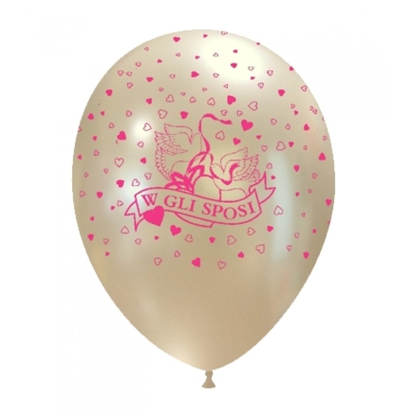 Palloncini Decorati 12" Sposi Colombe (globo)