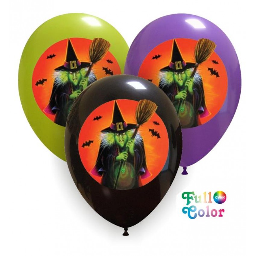 Palloncini Decorati 12" Strega - Full Color