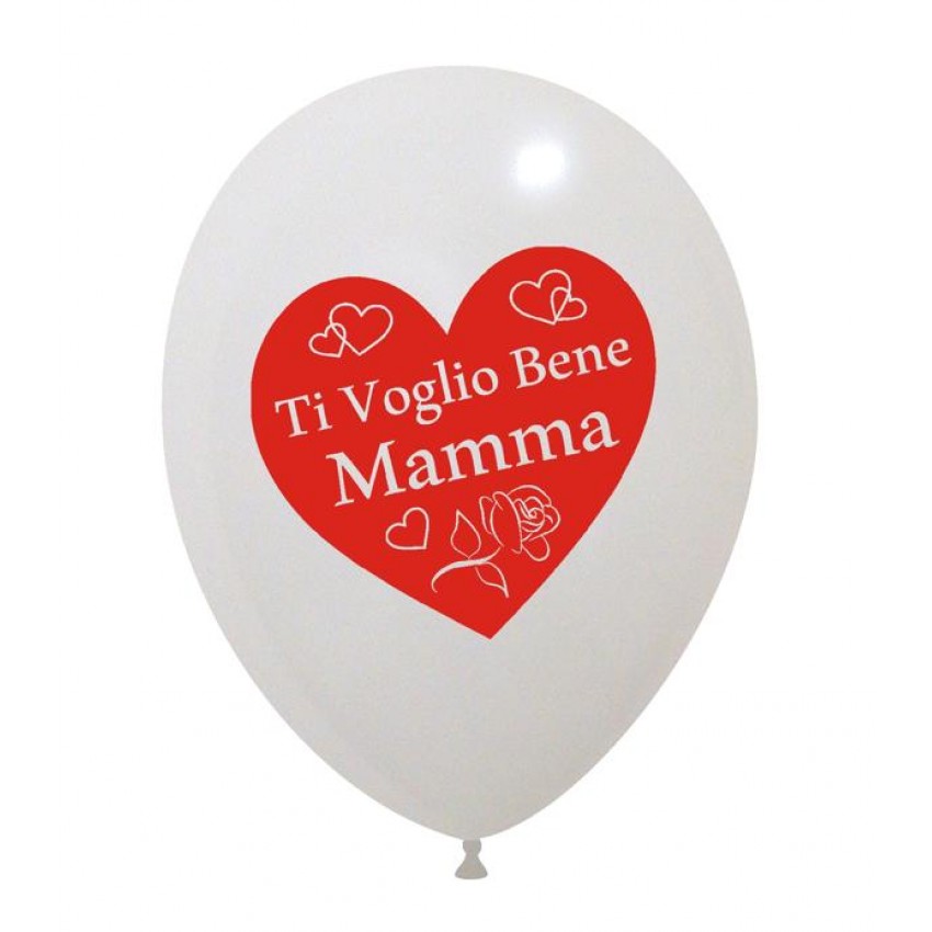 Palloncini Decorati 12" Ti Voglio Bene Mamma