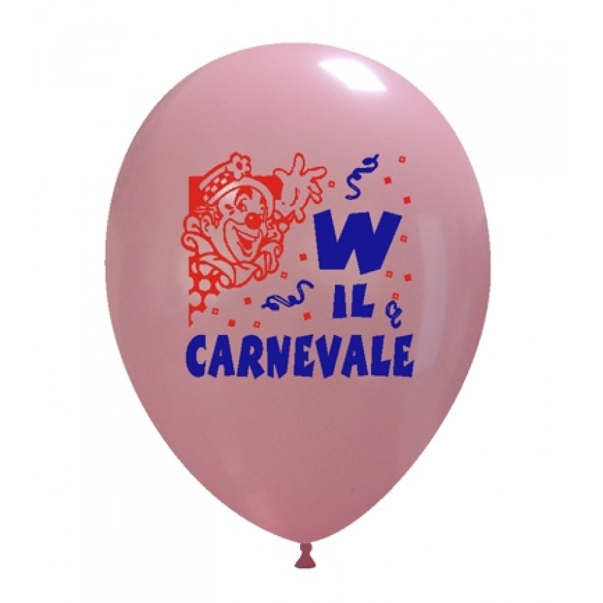 Palloncini Decorati 12" Viva il Carnevale 2 Colori