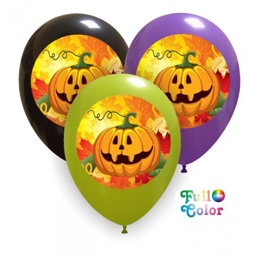 Palloncini Decorati 12" Zucca - Full Color