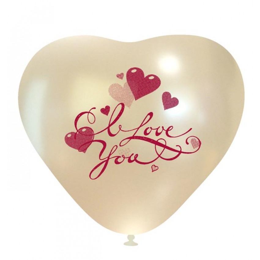 Palloncini Decorati 17" I Love You Cuoricini