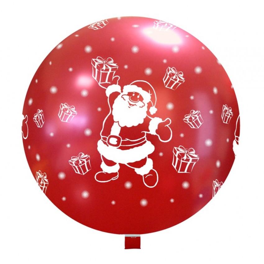 Palloncini Decorati 32" - Babbo Natale Carino