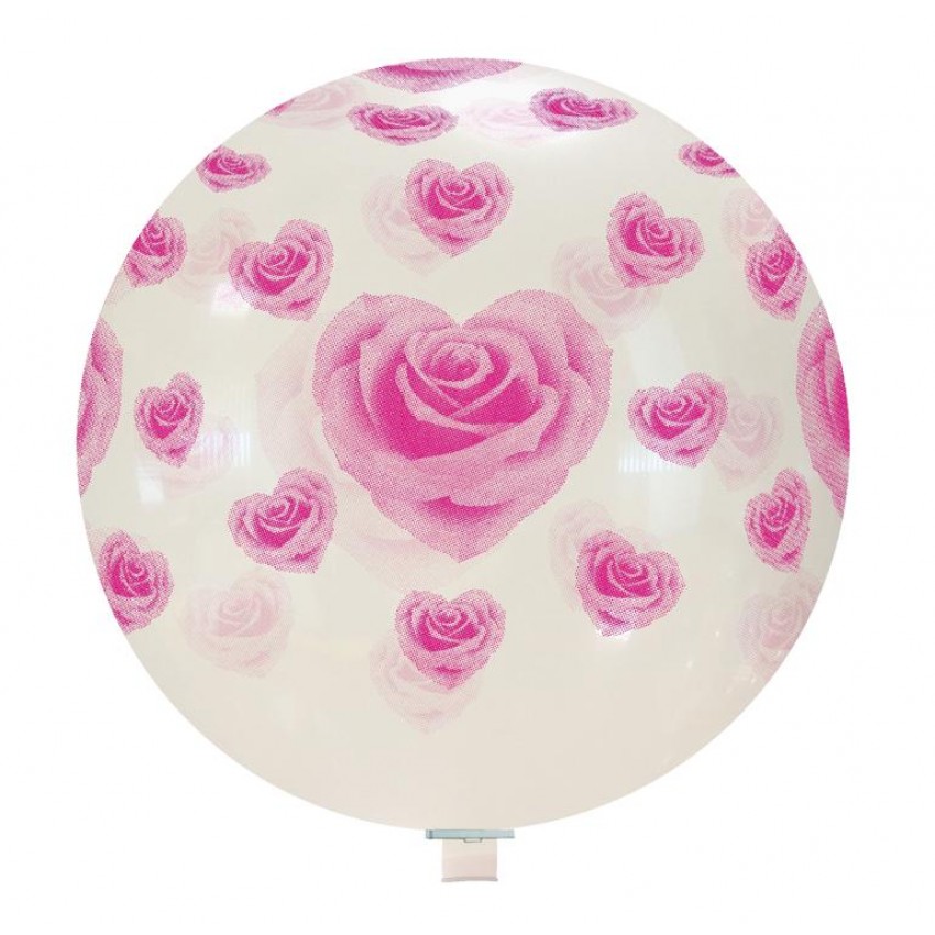 Palloncini Decorati 32" - Rose Cuori