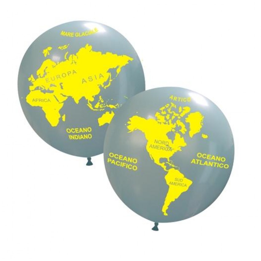 Palloncini Decorati 35" - Mappamondo