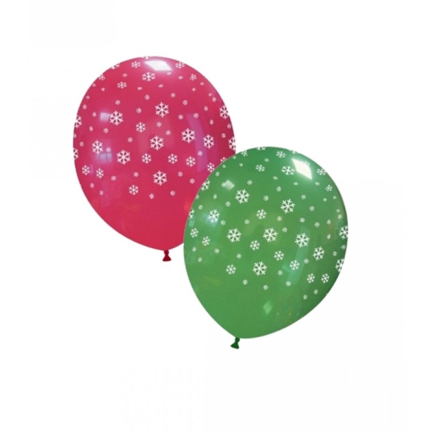 Palloncini Decorati 5" - Fiocchi di Neve