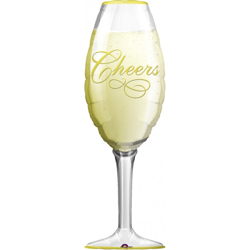 Palloncini Decorati Champagne Cheers XL® SuperShapes™ (50”)