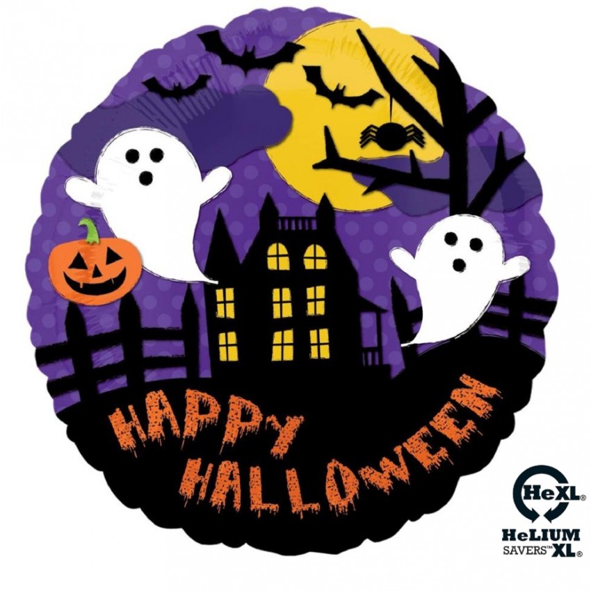 Palloncini Decorati Halloween Scena HeXL® (18”)