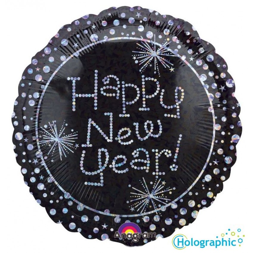 Palloncini Decorati Happy New Year Scintille (18”)