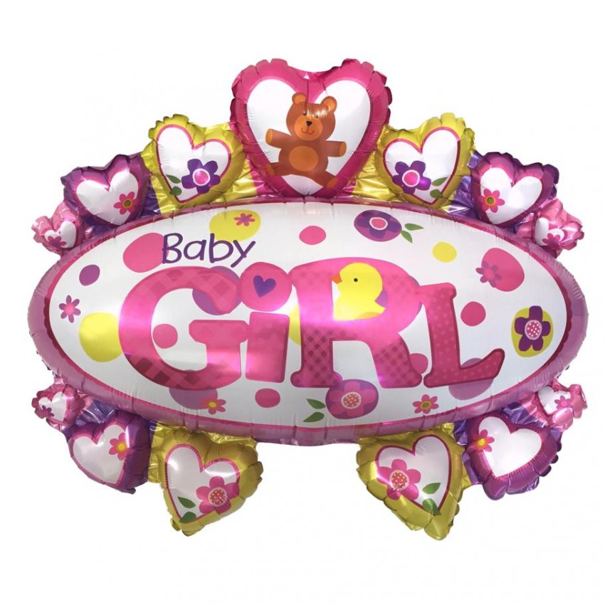 Palloncini Decorati It s a Girl Banner Multi-Balloon (38”)