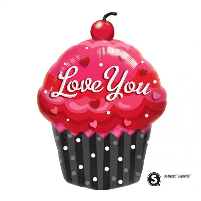 Palloncini Decorati Love You Cupcake SuperShape (35”)