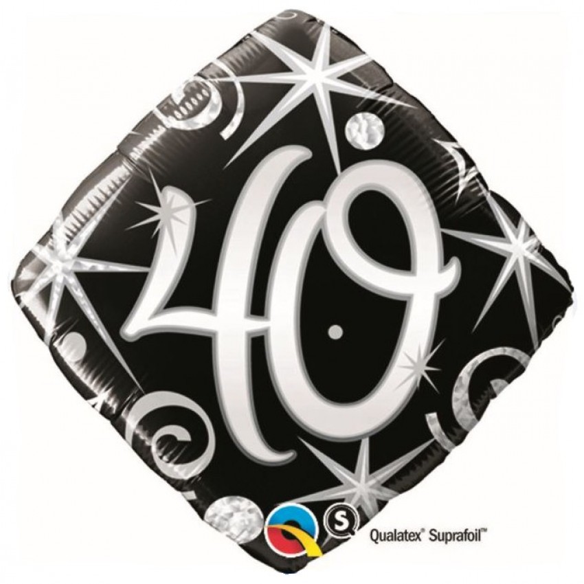 Palloncini Mylar 40 BIrthday Diamante (18”)