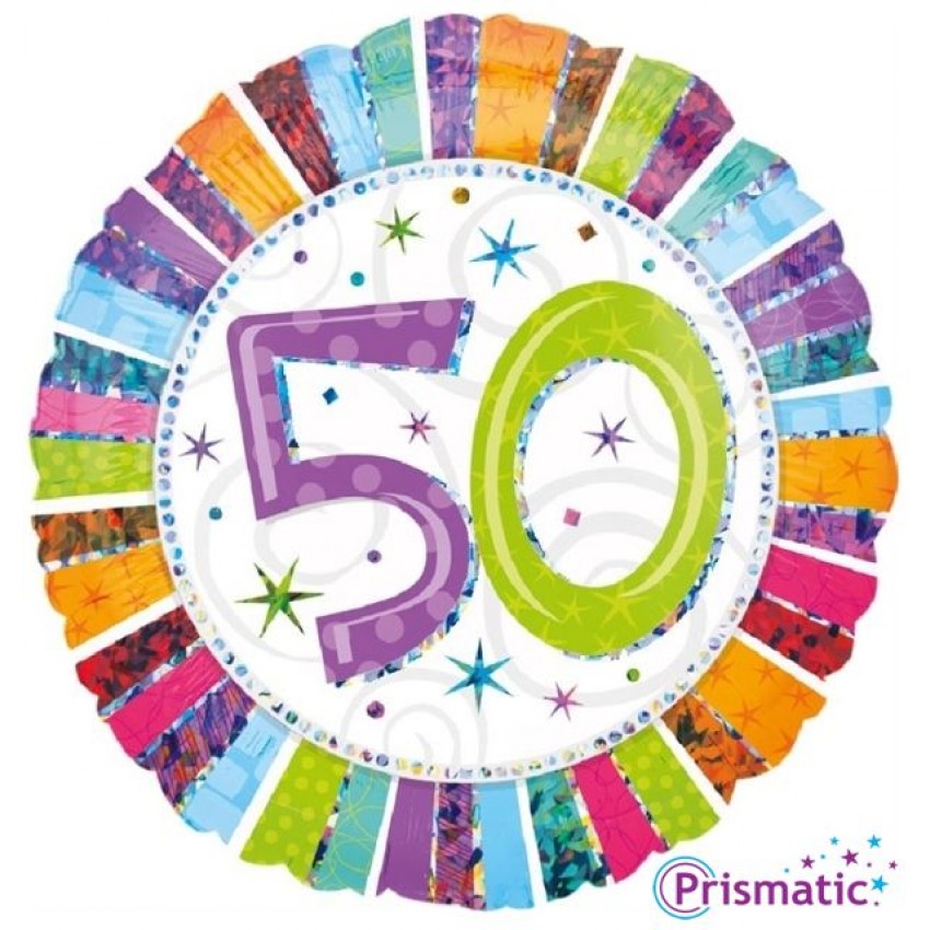 Palloncini Mylar 50 Radiant Birthday (18”)