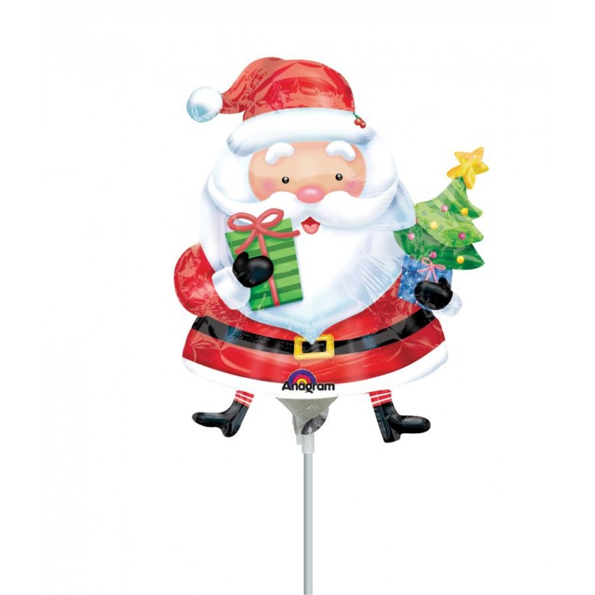 Palloncini Mylar Babbo con Albero MiniShape (13”)