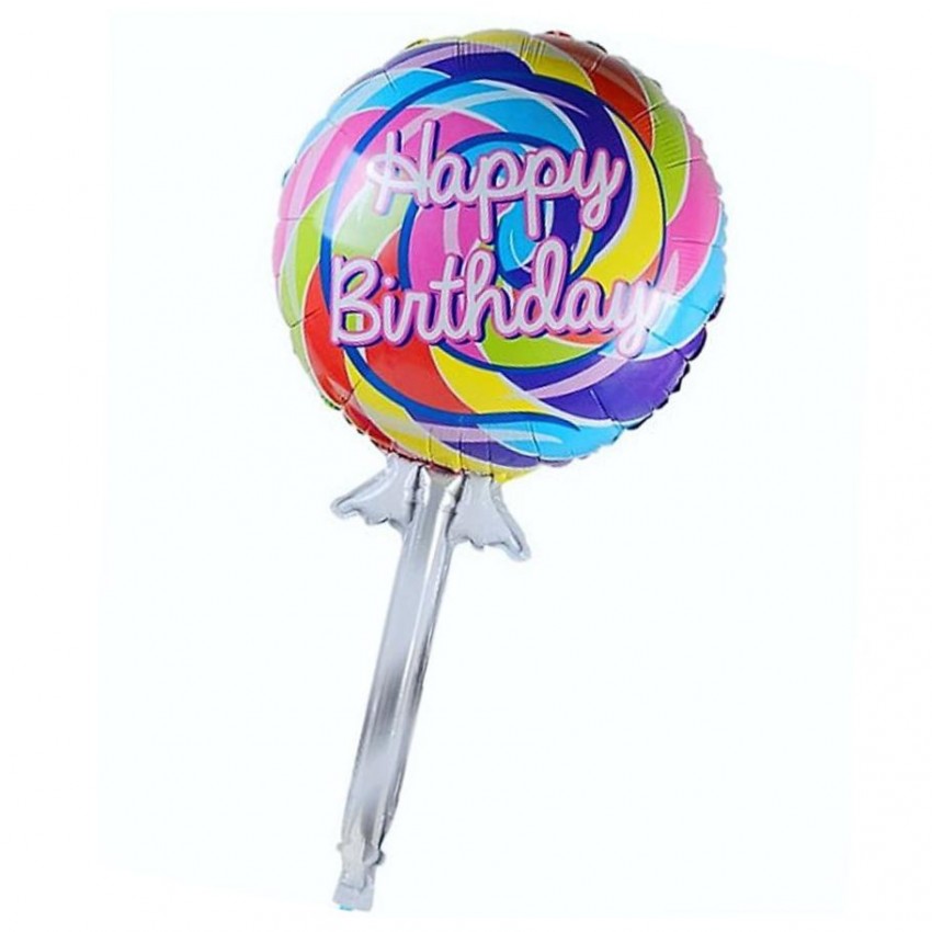 Palloncini Mylar Happy Birthday Lecca Lecca (42”)