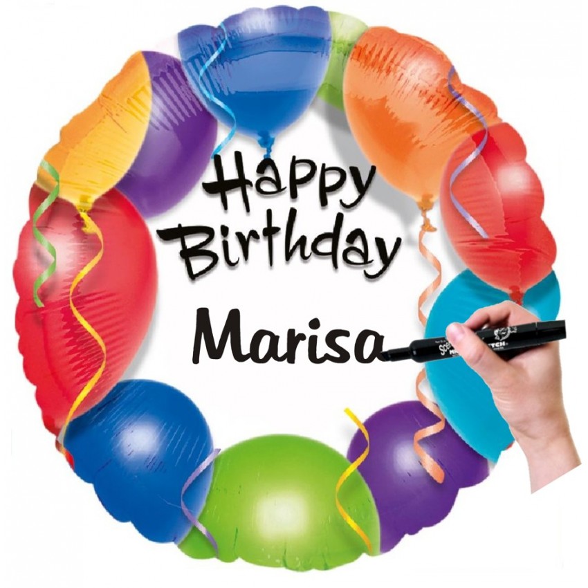 Palloncini Mylar Happy Birthday Personalizzabile XL® (18”)