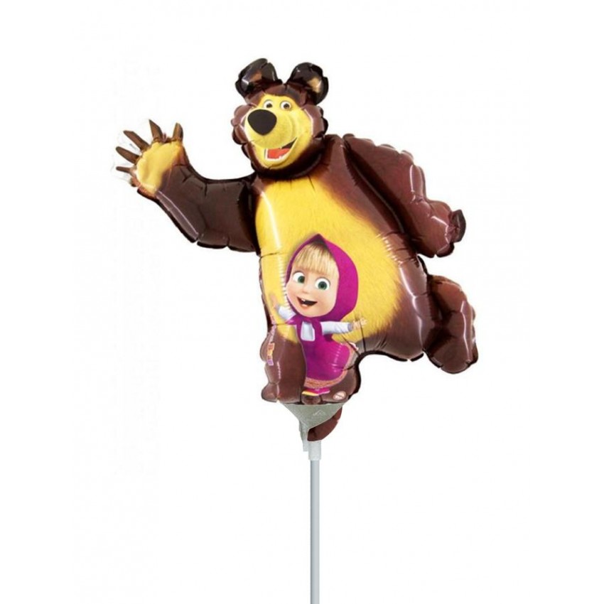 Palloncini Mylar L orso e Masha MiniShape (14”)