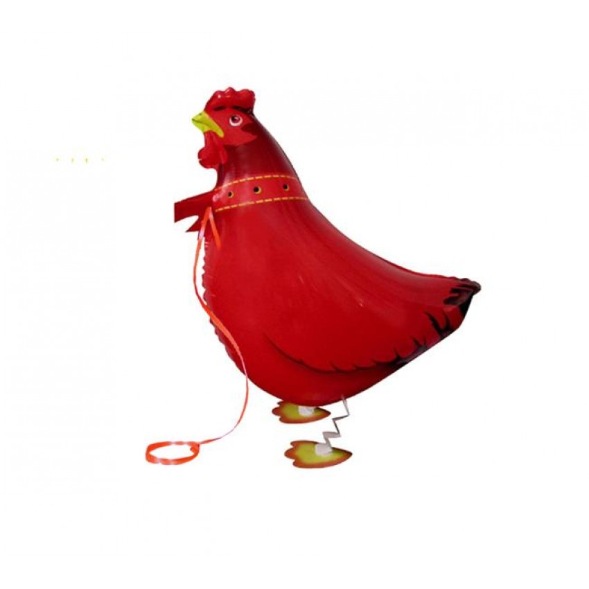 Palloncini Mylar Pet Walker - Gallina Rossa (19”)