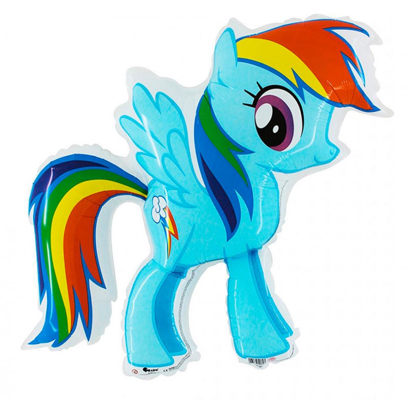 Palloncini Mylar Rainbow Dash (31”)