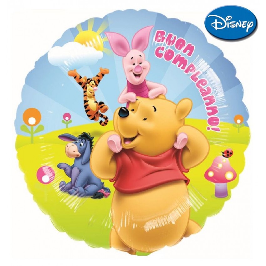 Palloncini Mylar Winnie the Pooh Buon Compleanno XL® (18”)