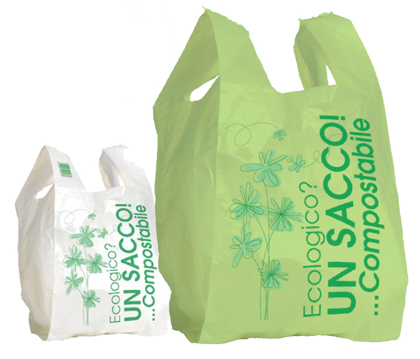 shoppers biodegradabili personalizzate per supermercati